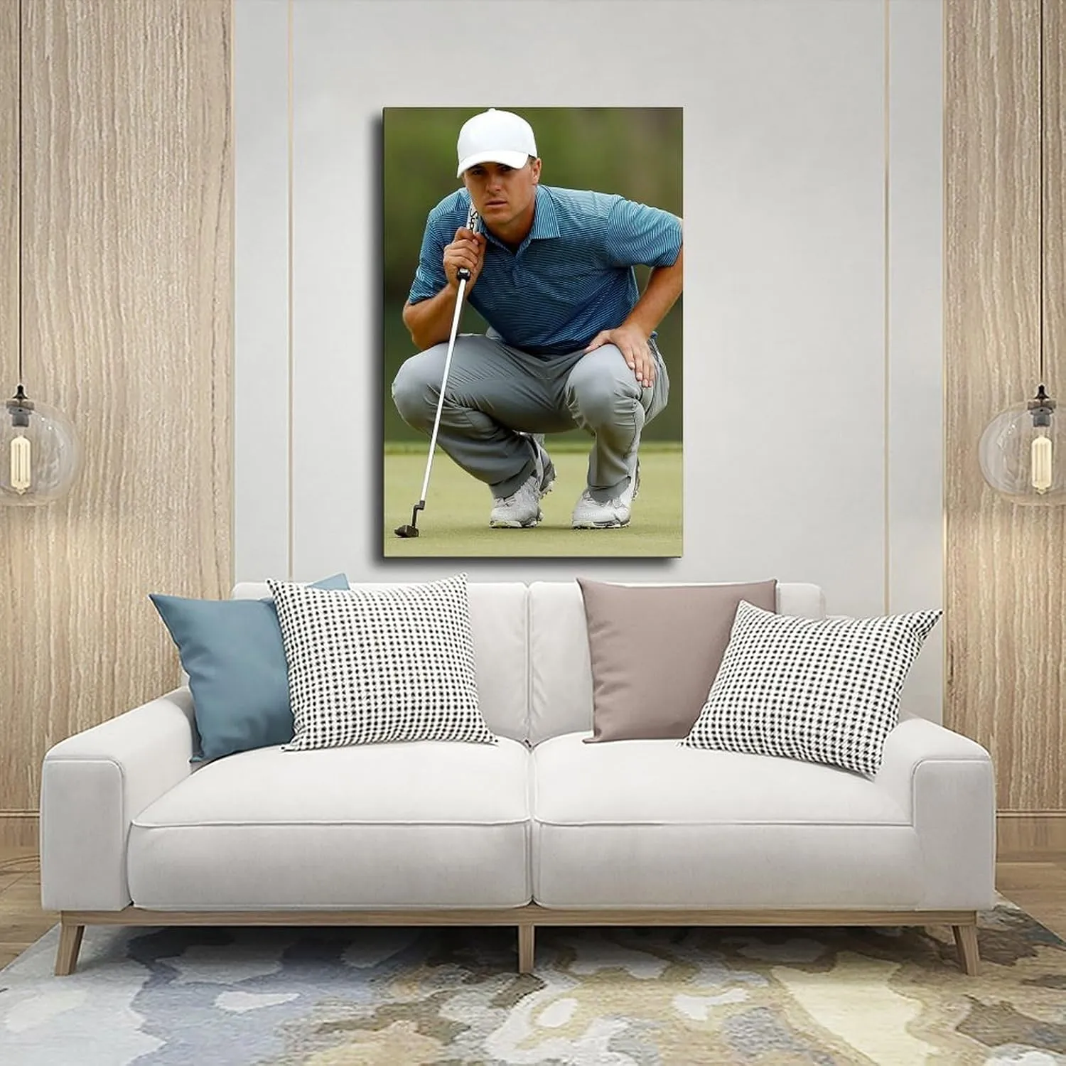 Jordan Spieth Golf Poster39 Canvas Poster Wall Art Decor Print Picture Paintings for Living Room Bedroom Decoration Frame:12x18inch(30x45cm)
