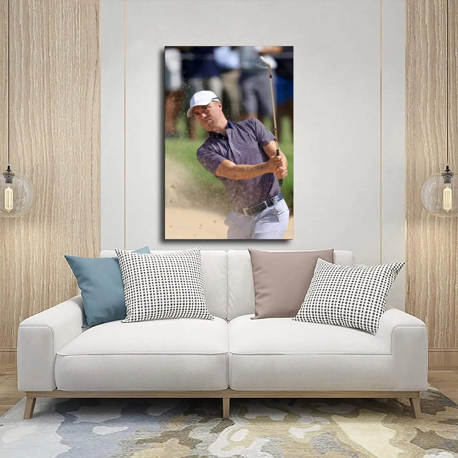 Jordan Spieth Golf Poster60 Canvas Poster Wall Art Decor Print Picture Paintings for Living Room Bedroom Decoration Frame:12x18inch(30x45cm)