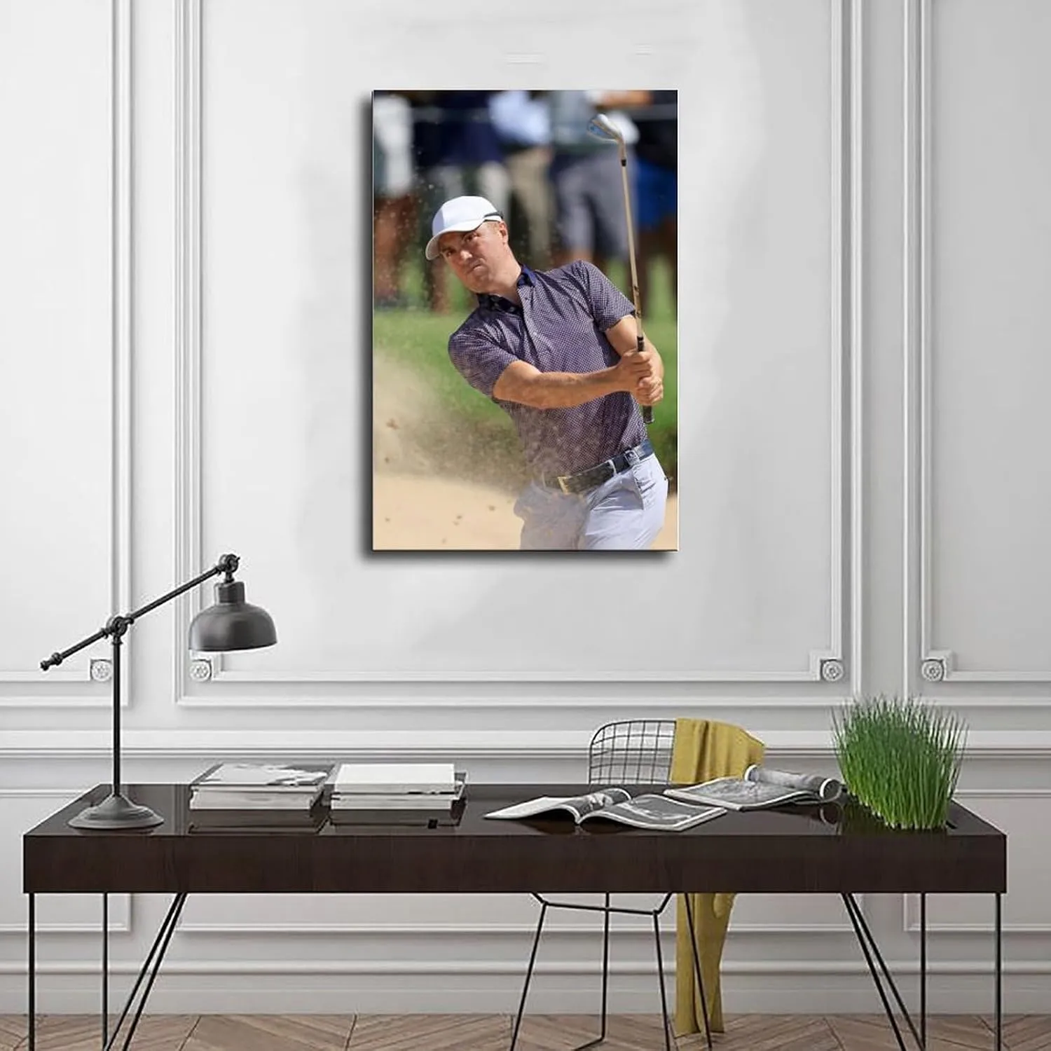 Jordan Spieth Golf Poster60 Canvas Poster Wall Art Decor Print Picture Paintings for Living Room Bedroom Decoration Frame:12x18inch(30x45cm)