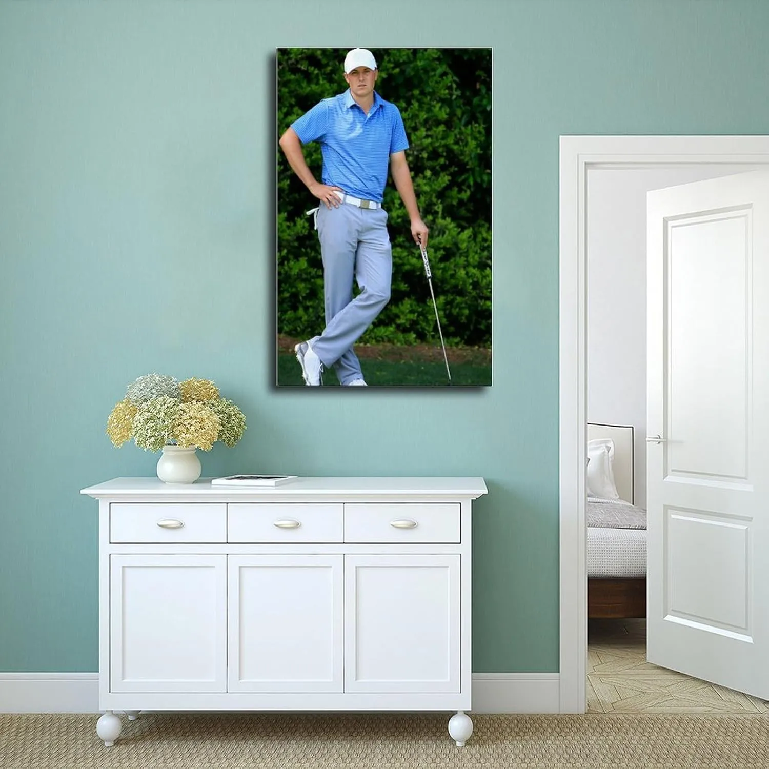 Jordan Spieth Golf Poster84 Canvas Poster Bedroom Decor Sports Landscape Office Room Decor Gift Unframe:20x30inch(50x75cm)