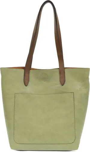Joy Susan Tally Tote Messenger-Bag: Vegan Leather