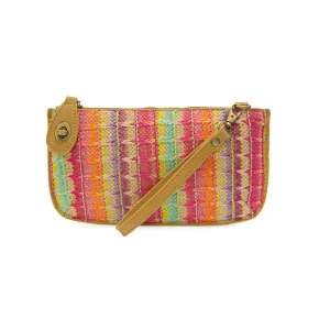 JS Stripe Straw Mini Wristlet