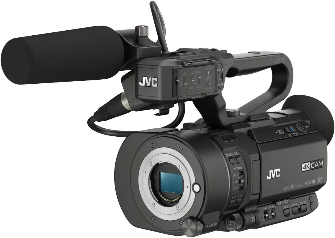 JVC GY-LS300CHU Ultra 4K HD 4KCAM Super 35 Pro Camcorder & Top Handle Audio Unit