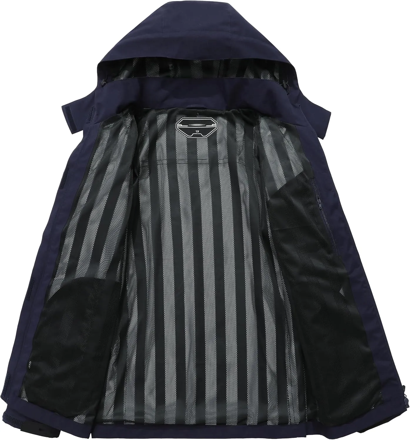 KAIDER Women's Plus Size Lightweight Waterproof Hooded Rain Jacket for Outdoor Hiking Travel