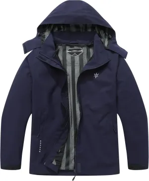KAIDER Women's Plus Size Lightweight Waterproof Hooded Rain Jacket for Outdoor Hiking Travel