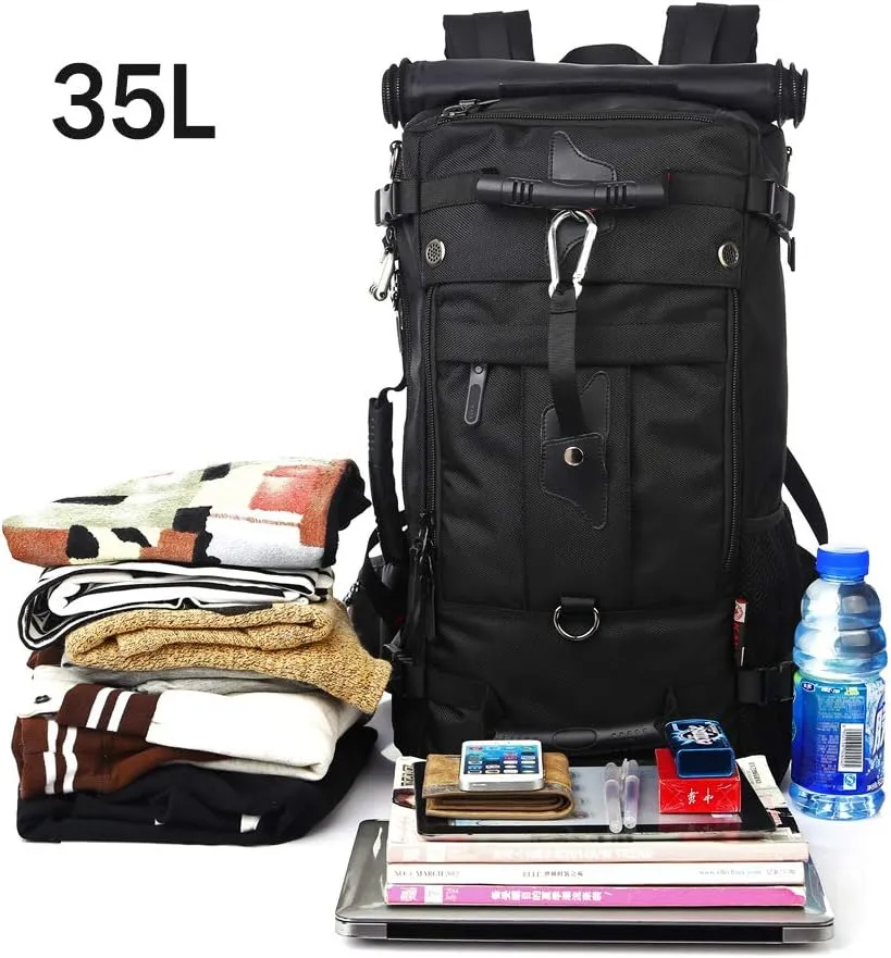 KAKA Travel Backpack, Carry On Backpack Durable Convertible Duffle Bag Fit for 15.6 Inch Laptop for Men and Women(Medium 35L)
