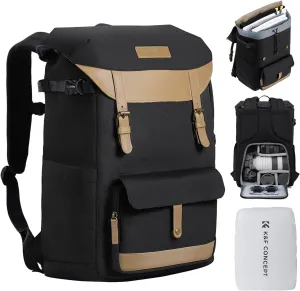 K&F Concept Camera Backpacks for Photographers Travel Bag for Tripod Camera Lence Accessory with laptop compartment and Rain Cover Waterproof Multi-Functional Camera Bags for Dslr Cameras Black