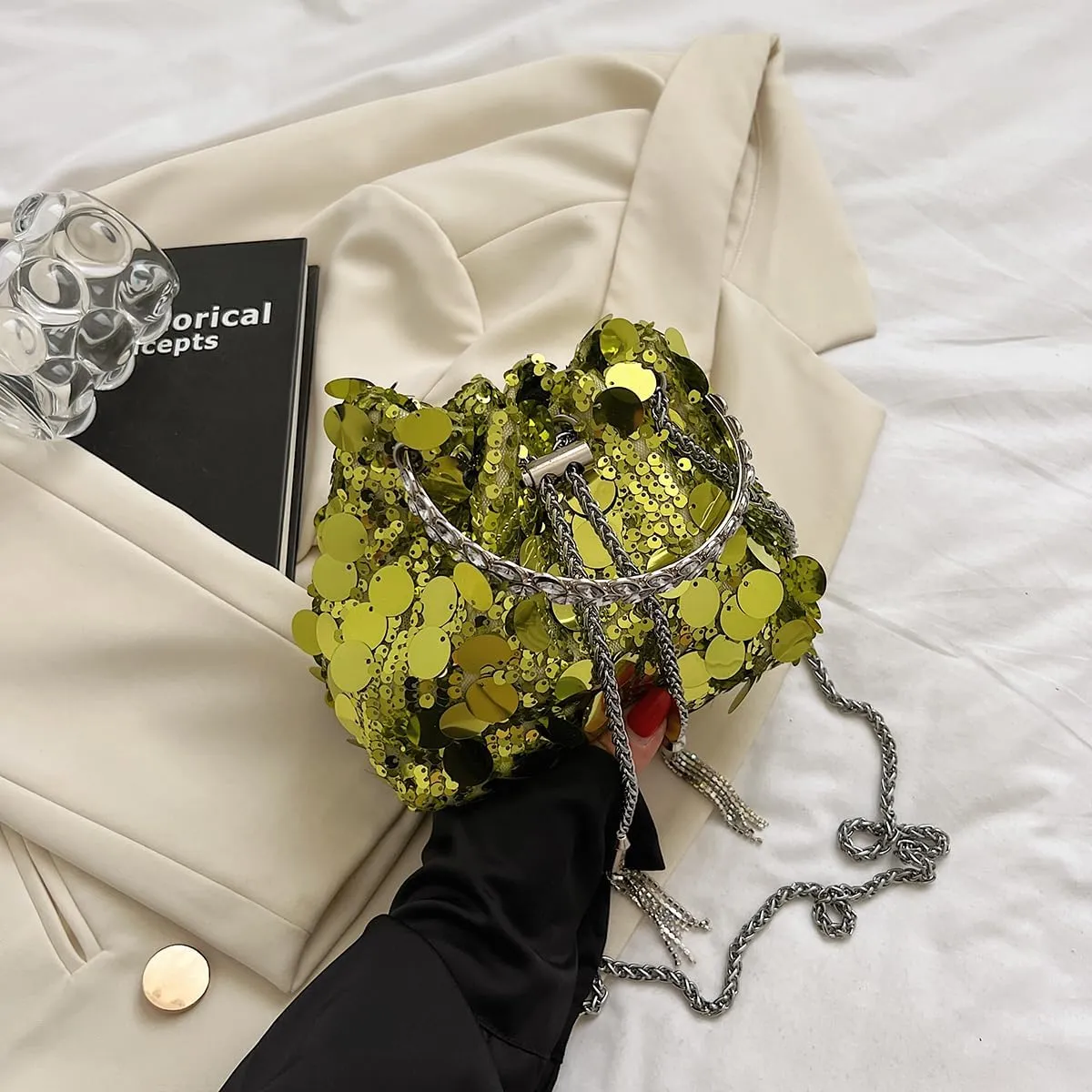 KARRESLY Evening Bag Bling Purse Shimmering Sequins Clutch Purses for Women Wedding Party Cocktail Prom Dinner