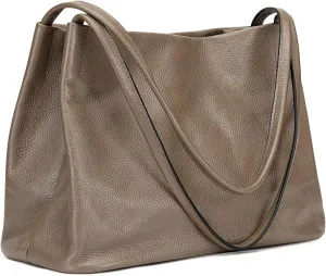 Kattee Leather Tote Bags for Women, Casual Shoulder Hobo Purses and Handbags, Top Magnetic Snap Closure