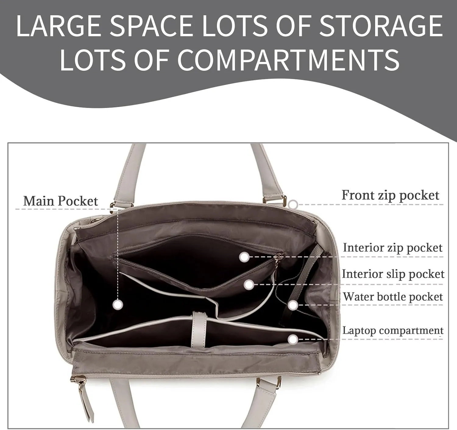 KEBEIXUAN Laptop Bag for Women Computer and Tablet Shoulder Bag Work Tote Bags With Zipper Handbags for Teachers Gift Travel