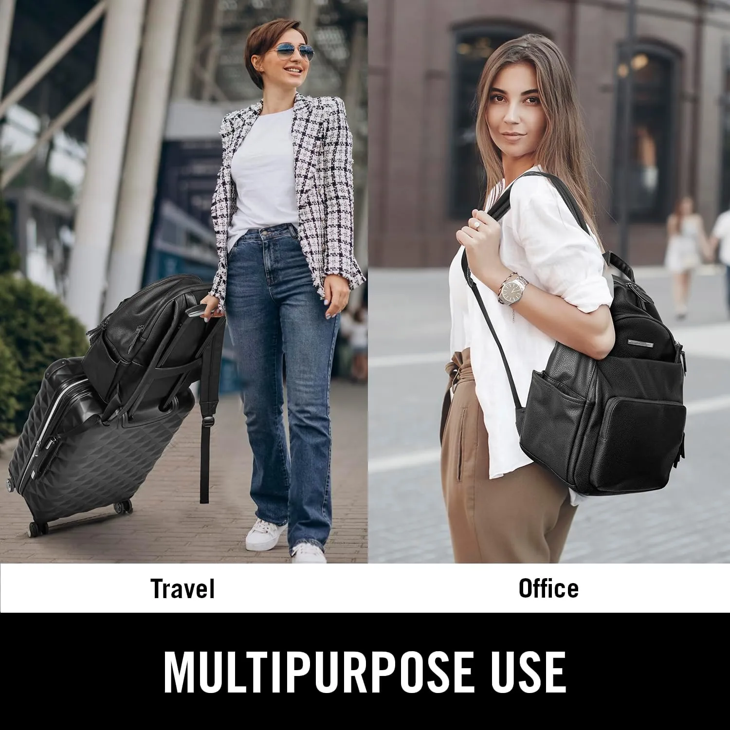 Kenneth Cole REACTION Marley Backpack, Black, 15" Laptop
