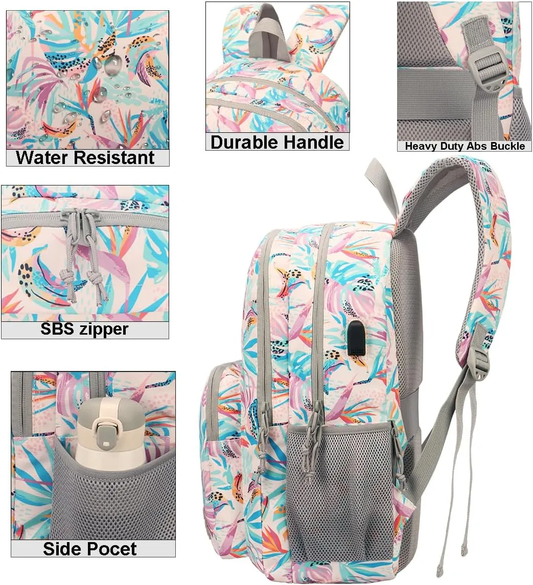 KEOFID Classic Laptop Backpack for Men and Women - Anti-Theft with USB Charging, Water Resistant, 15.6" Laptop Compartment, 1-Year Warranty