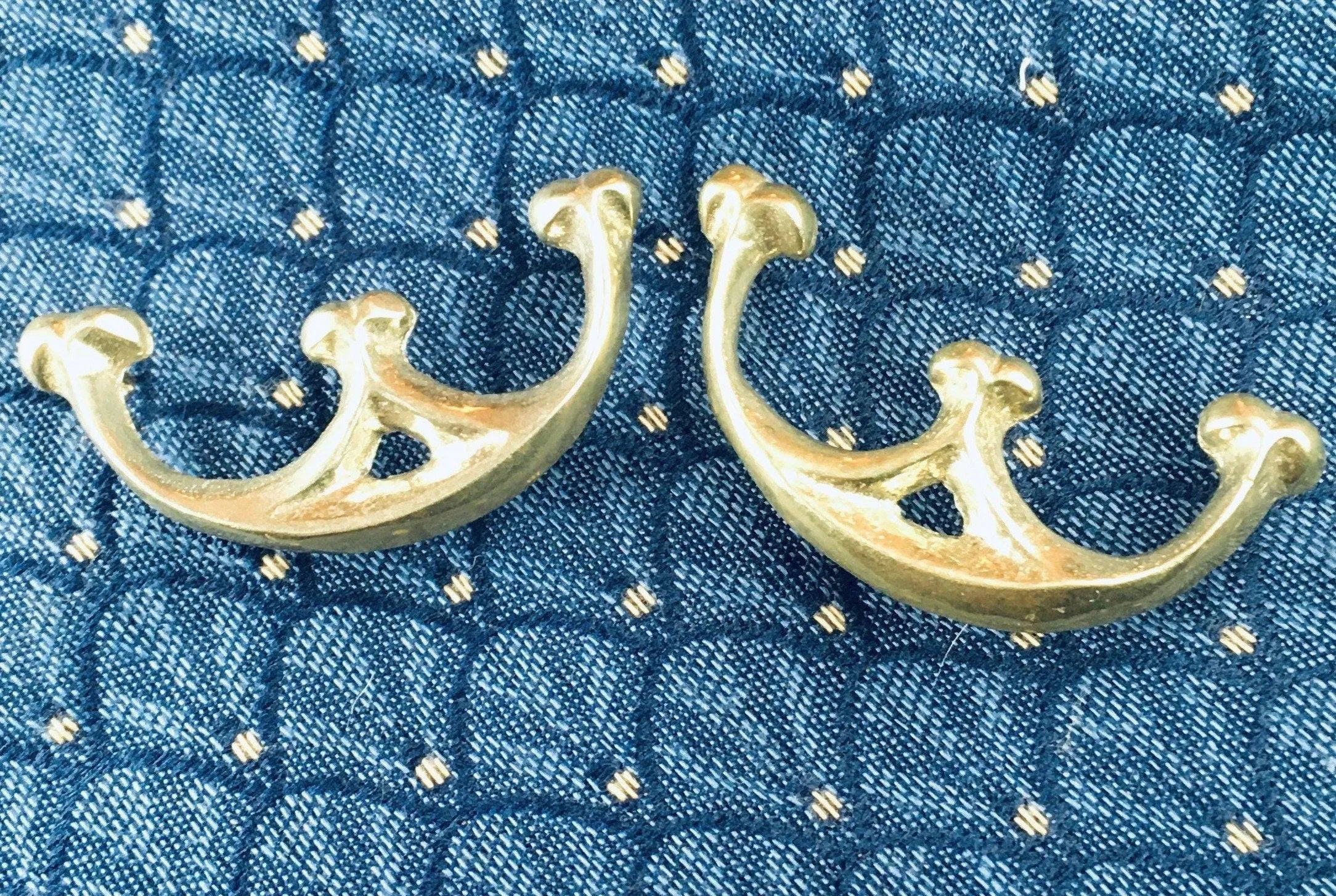 Kidney Shaped Purse Fittings - small (set of two)