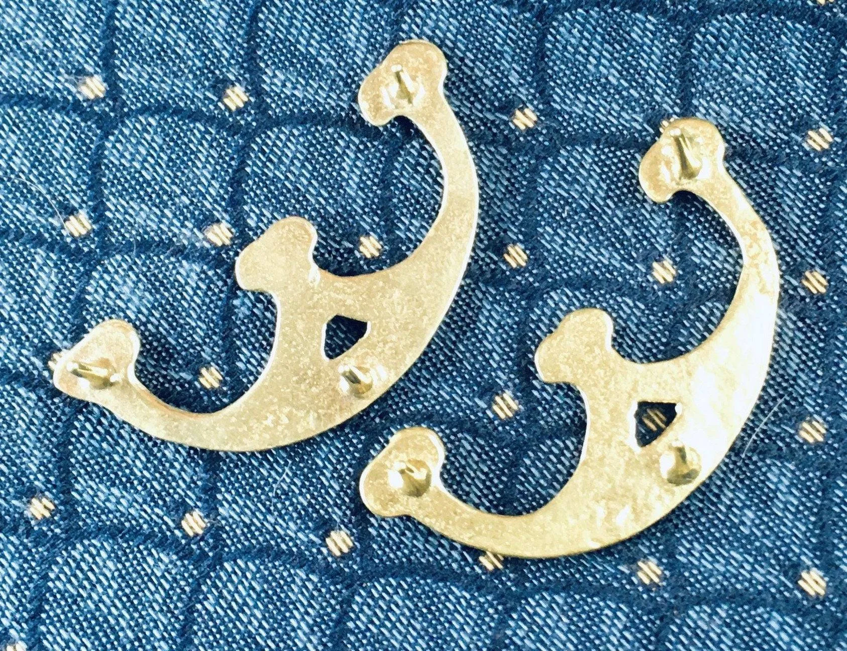 Kidney Shaped Purse Fittings - small (set of two)