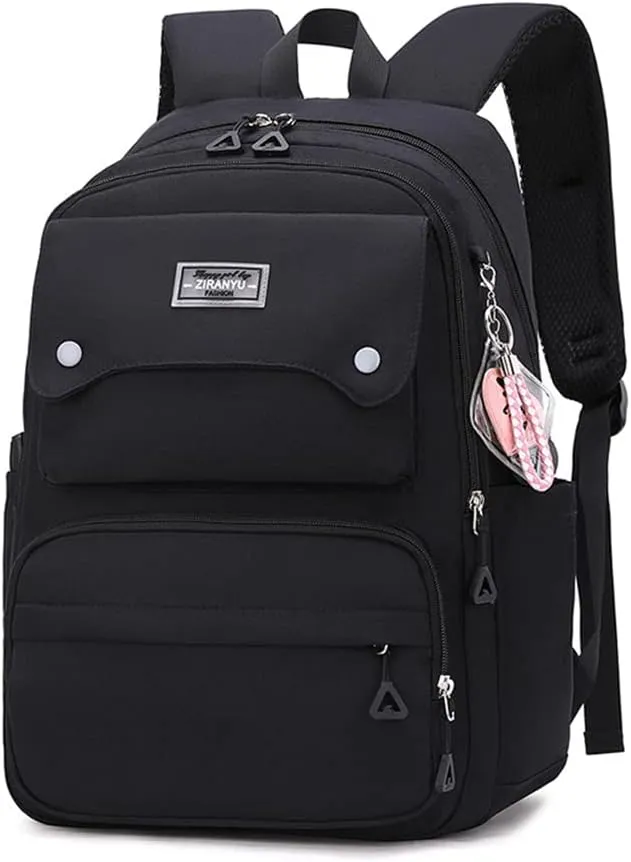 Kids Casual Backpack Solid Color Girls Elementary and Middle School Bag Teenage Travel Bag Waterproof Book Bag
