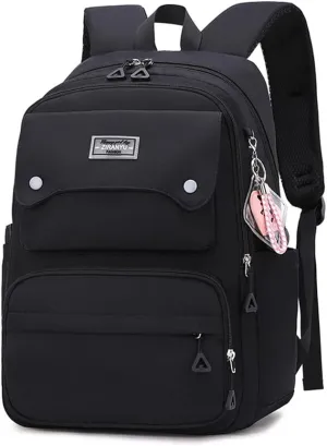Kids Casual Backpack Solid Color Girls Elementary and Middle School Bag Teenage Travel Bag Waterproof Book Bag