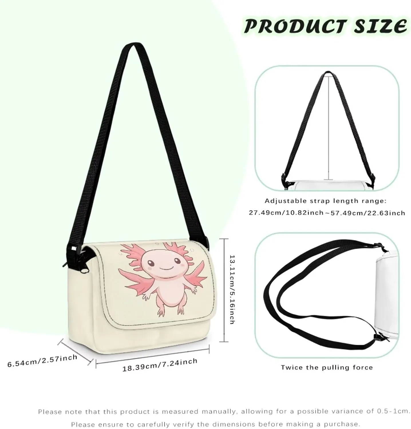 Kids Flap Crossbody Bag with Zipper Closure for School Travel