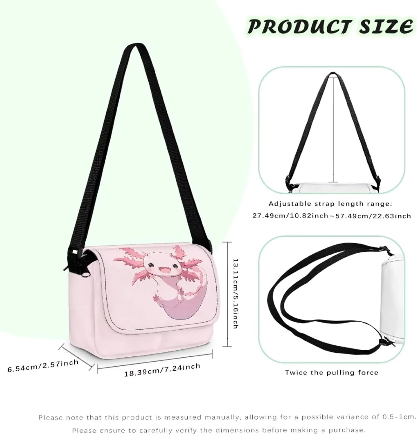 Kids Flap Crossbody Bag with Zipper Closure for School Travel