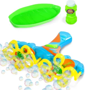 Kidzlane Bubble Blaster | Bubbles for Kids and Toddlers | Light Up Bubble Machine for Kids | Bubble Blower Wand with 4 oz Solution Included | Handheld Toy Bubble Maker Ages 3 