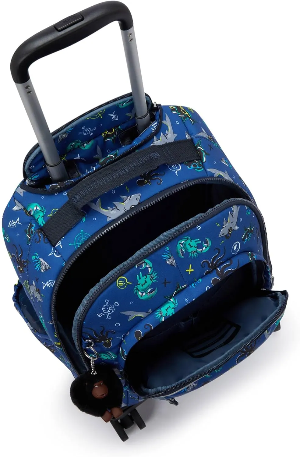 Kipling New Zea Printed 15" Laptop Rolling Backpack Undersea Party