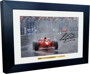 Kitbags & Lockers 12x8 A4 Michael Schumacher RAIN KING Monaco 1997 Grand Prix Ferrari F310B Car Autographed Signed Signature Photo Photograph Picture Frame Racing Formula 1 F1 Poster Gift 2