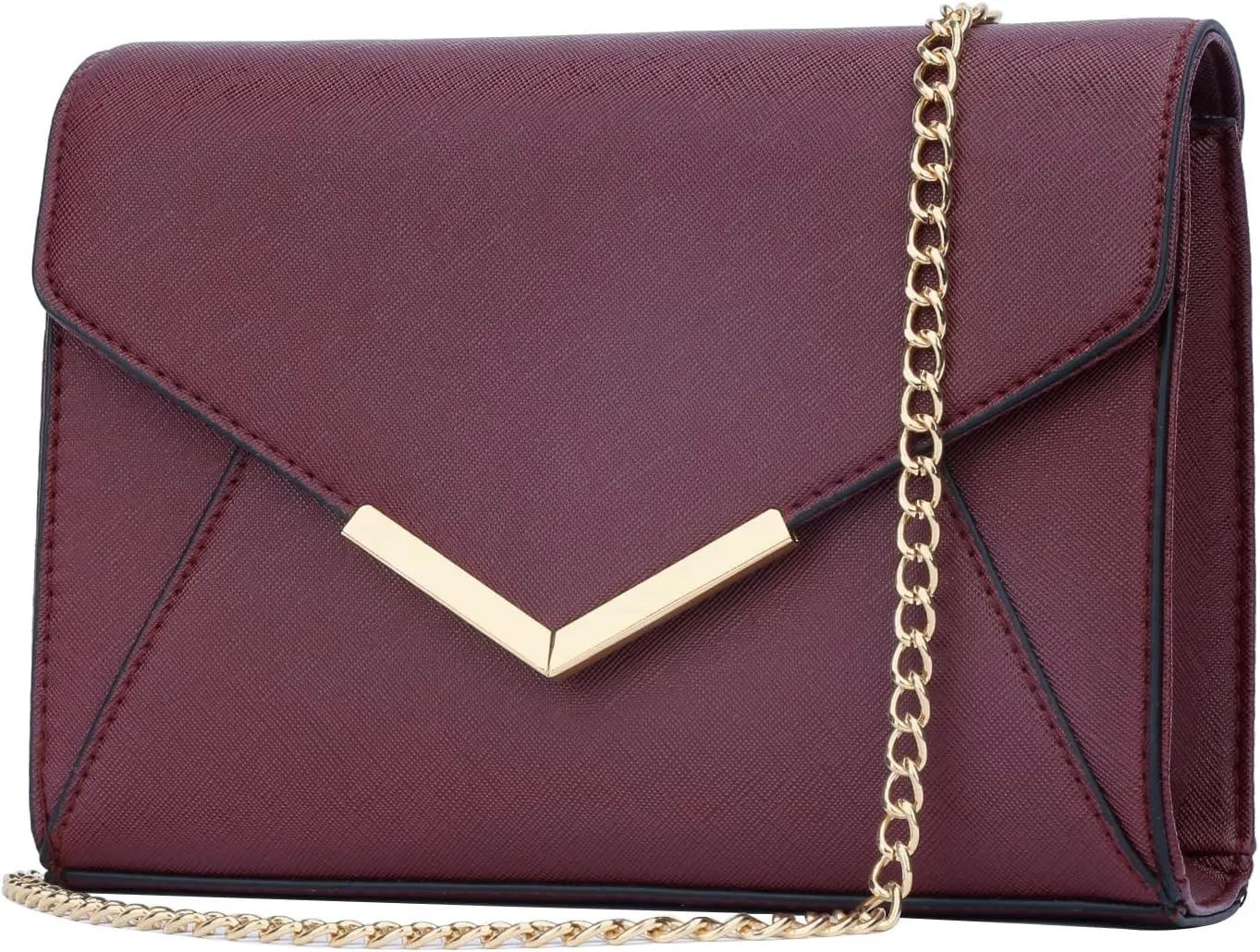 KKXIU Women Elegant Faux Leather Evening Envelope Clutch Purse Foldover Bags for Party Wedding Prom