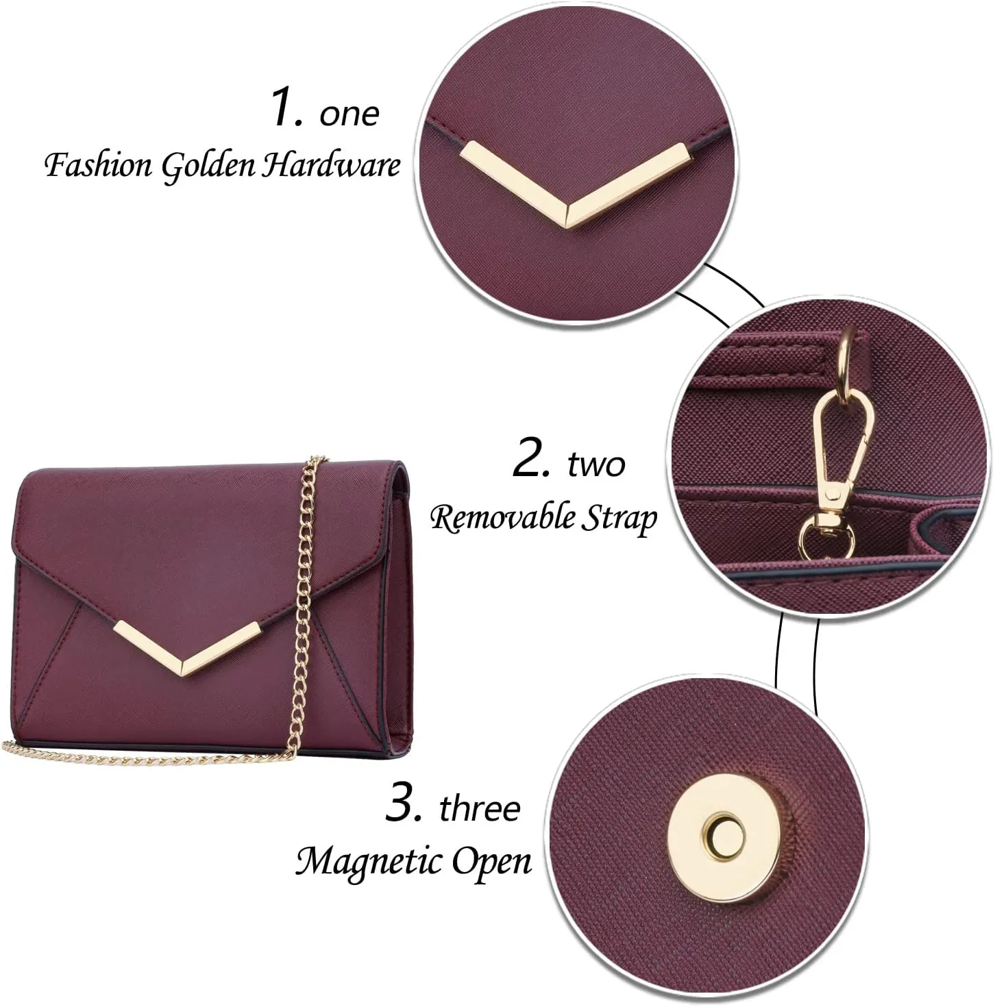 KKXIU Women Elegant Faux Leather Evening Envelope Clutch Purse Foldover Bags for Party Wedding Prom