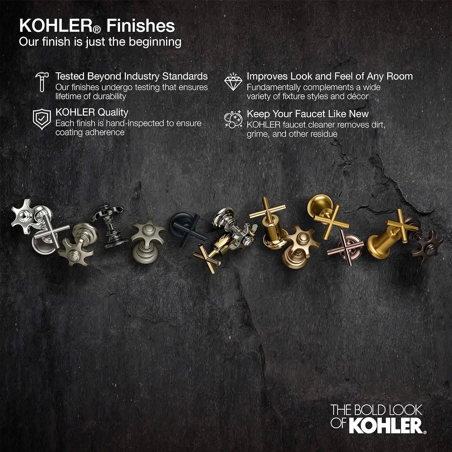 KOHLER T23953-4-BL Riff Single-Handle Transfer Valve Trim Kit, Wall-Mount, Valve Required, Matte Black