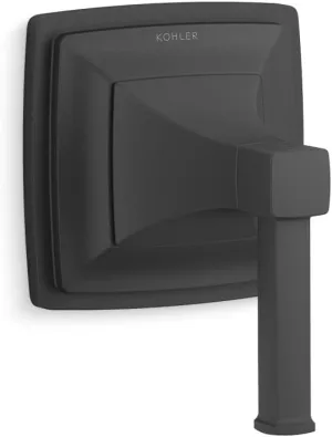 KOHLER T23953-4-BL Riff Single-Handle Transfer Valve Trim Kit, Wall-Mount, Valve Required, Matte Black