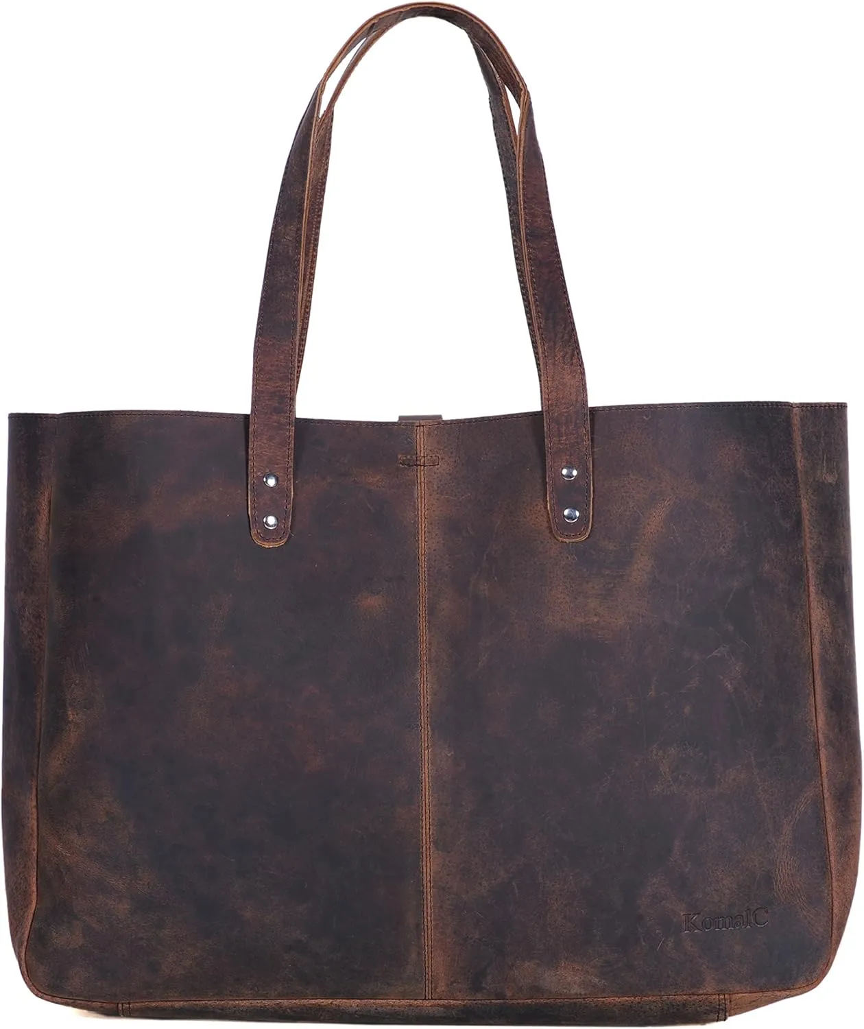 KomalC Leather Tote Bag for Women Purse Satchel Travel Bag shopping Carry Messenger Multipurpose Handbag