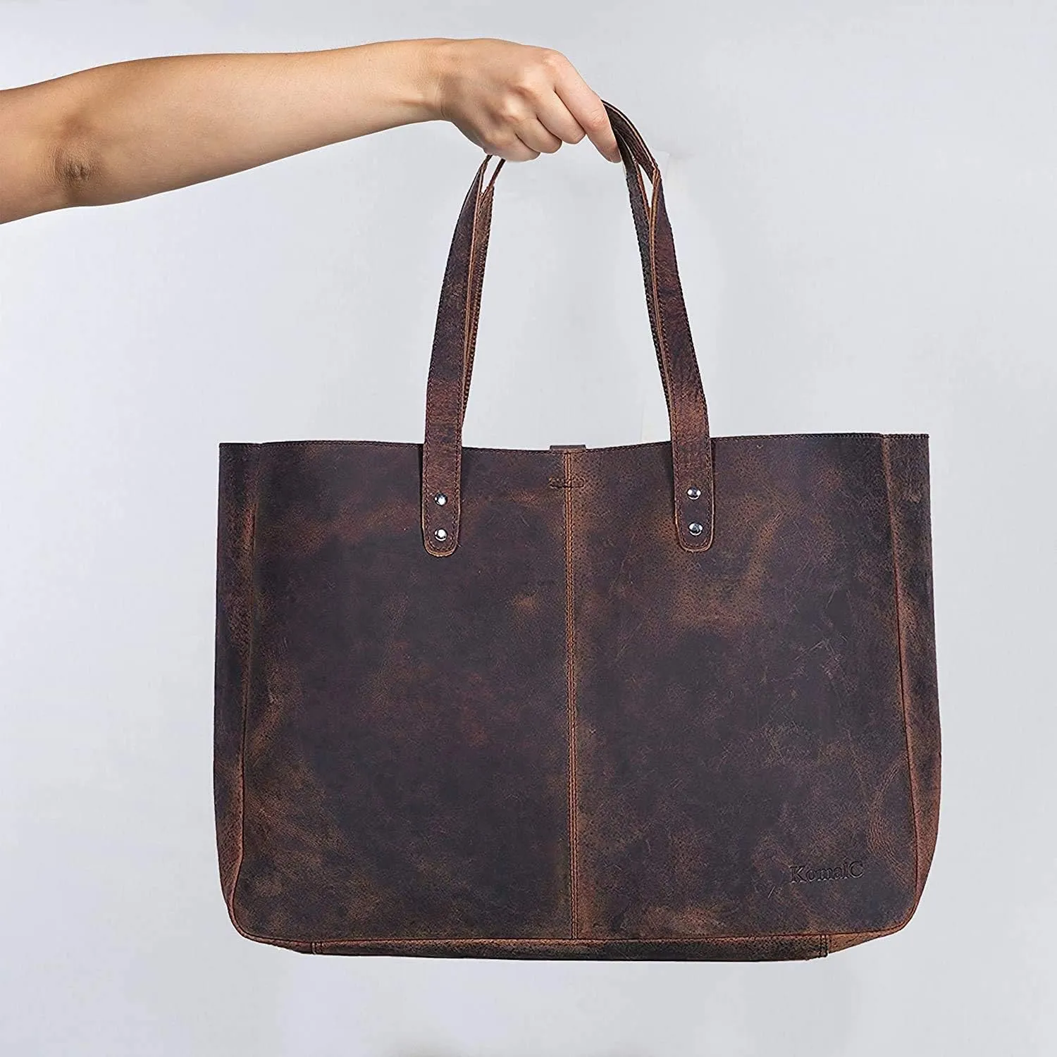 KomalC Leather Tote Bag for Women Purse Satchel Travel Bag shopping Carry Messenger Multipurpose Handbag
