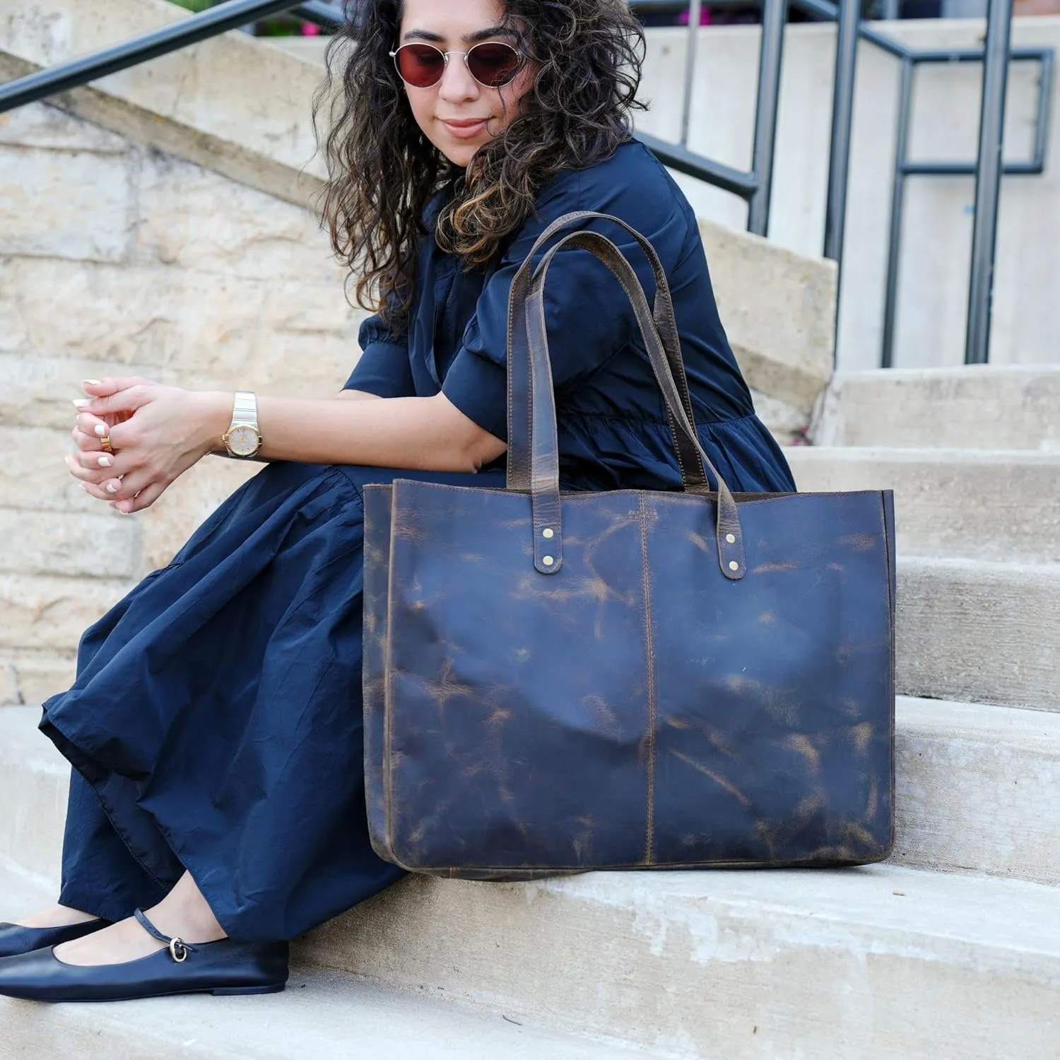 KomalC Leather Tote Bag for Women Purse Satchel Travel Bag shopping Carry Messenger Multipurpose Handbag