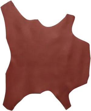 Korba Buffalo Calf, Burnishable Veg Tanned Hide, Bordeaux