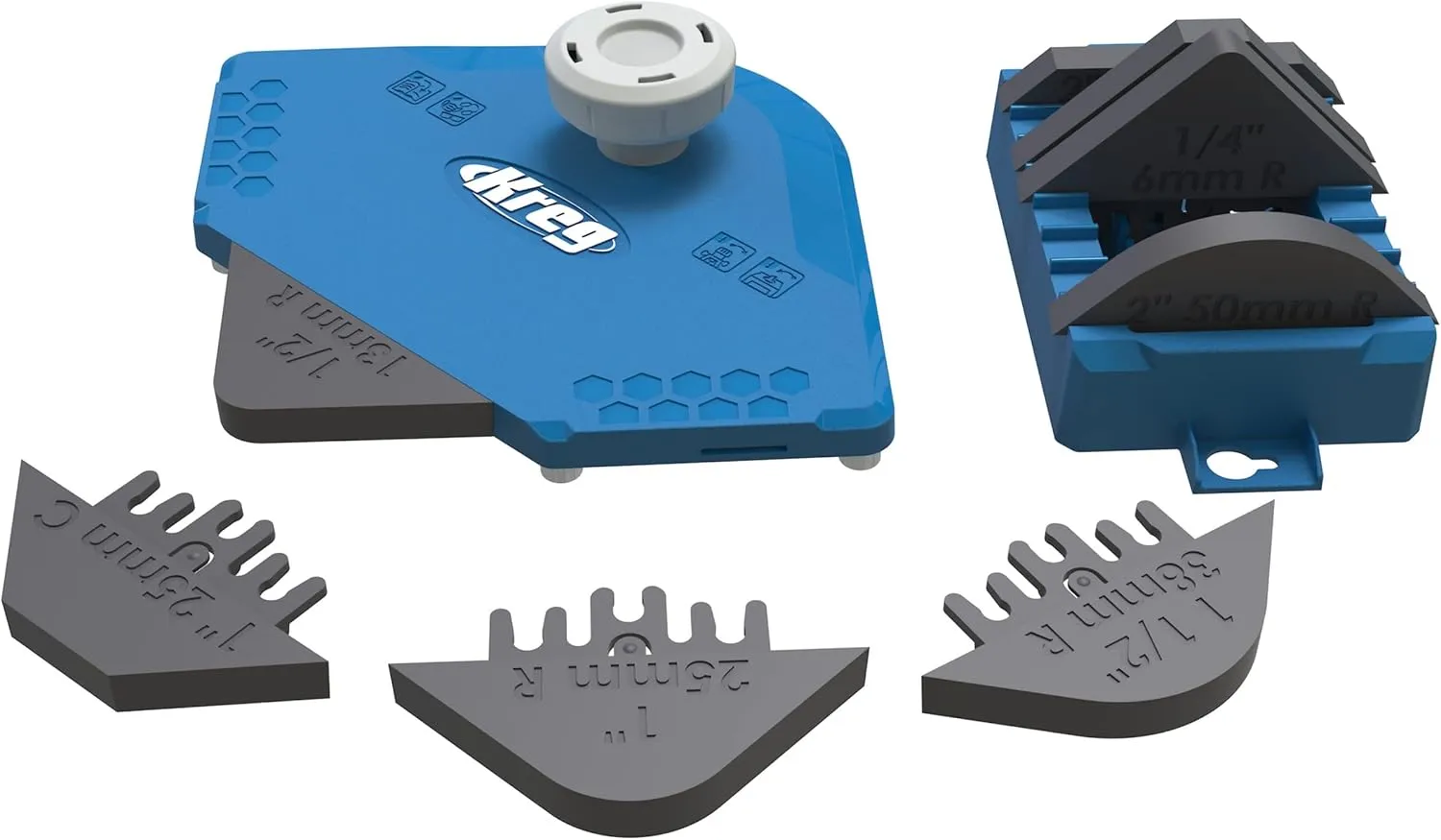 Kreg PRS1000 Corner Routing Guide Set - Corner Routing Guide - Use with Any Trim Router, Handheld Router, or Router Table - Router Woodworking Tool