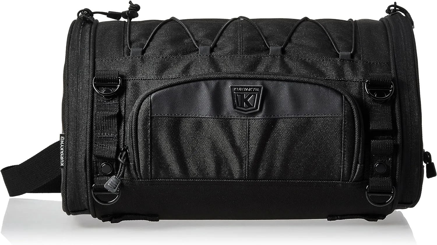 Kuryakyn 5213 Momentum Rambler Motorcycle Travel Luggage: Weather Resistant Roll Bag with Sissy Bar Straps, Black 15.5" W x 9" T x 9.25" D