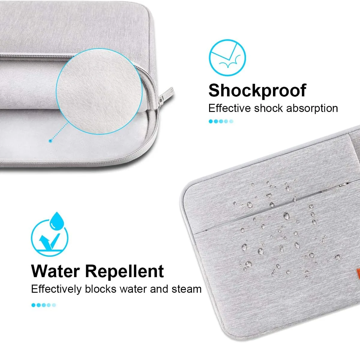 Lacdo Laptop Sleeve Case for 16 inch New MacBook Pro M4/M3/M2/M1 Pro/Max A3403 A3186 A2991 A2780 A2485 A2141 2024-2019 | 15 inch Microsoft Surface Laptop 7th Copilot PC, 6 5 4 3 Computer Bag, Gray