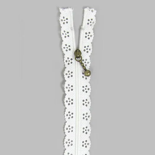 Lace Zip White