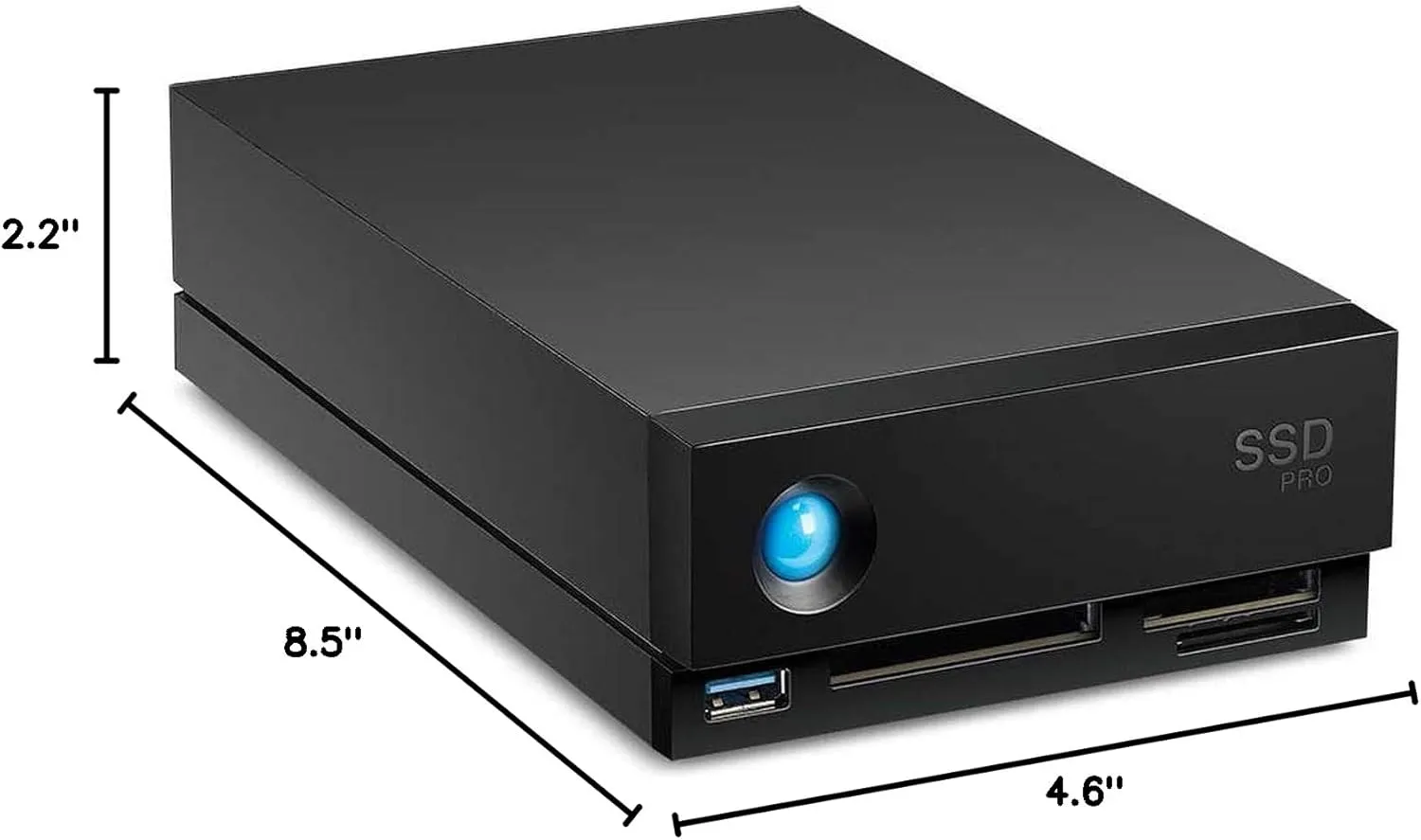 LaCie 1big Dock 2TB External Solid State Drive Desktop SSD – Thunderbolt 3 FireCuda NVMe SSD up to 2800 MB/s for Mac and PC Desktop, Data Recovery (STHW2000800)