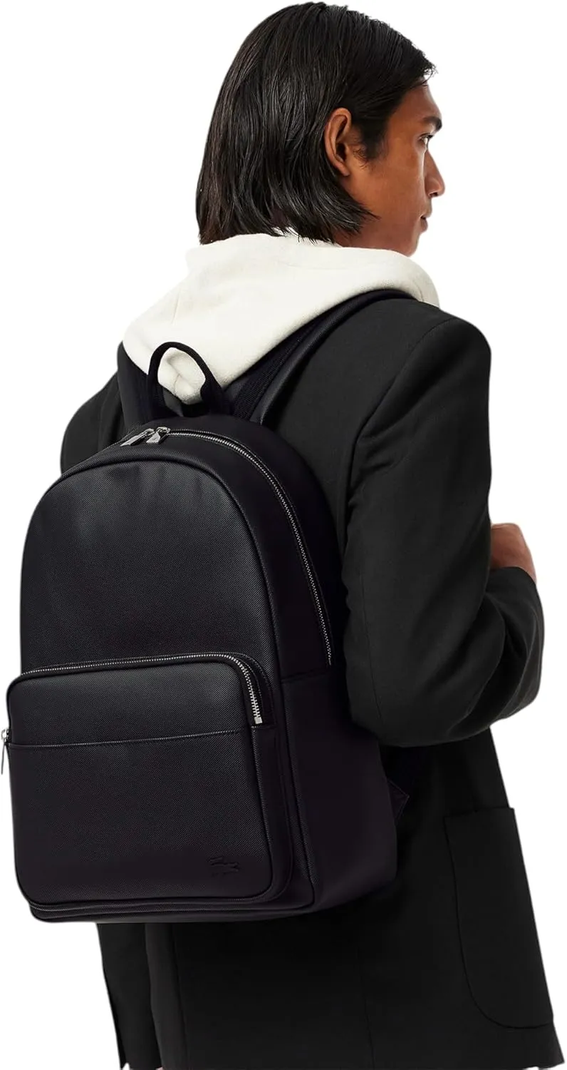 Lacoste Men's Classic Laptop Pocket Backpack, Black, One Size