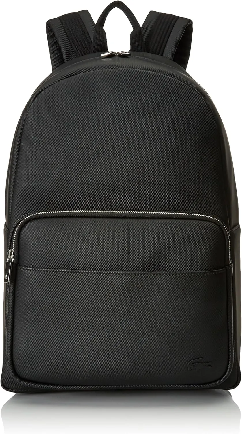 Lacoste Men's Classic Laptop Pocket Backpack, Black, One Size