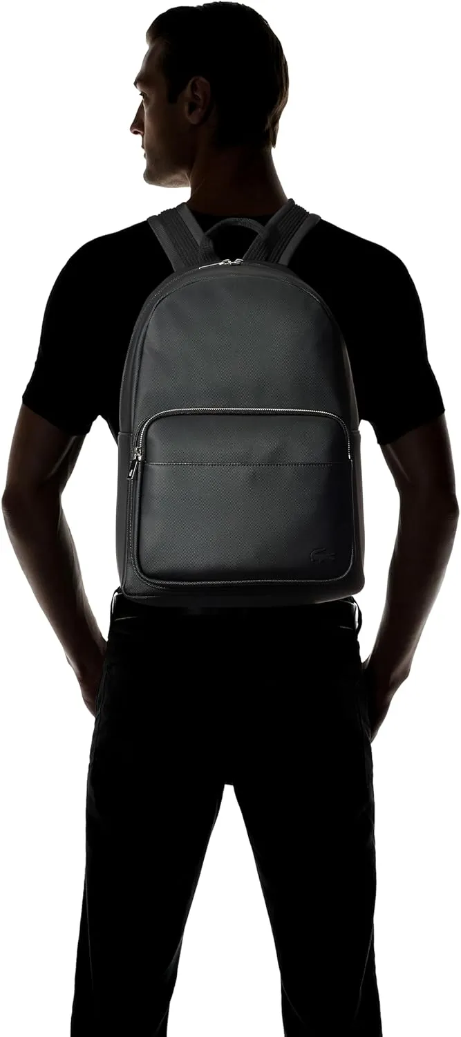 Lacoste Men's Classic Laptop Pocket Backpack, Black, One Size