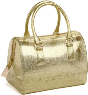 Ladies Summer Transparent Handbag Jelly Boston Shoulder Bag Candy Color Purses