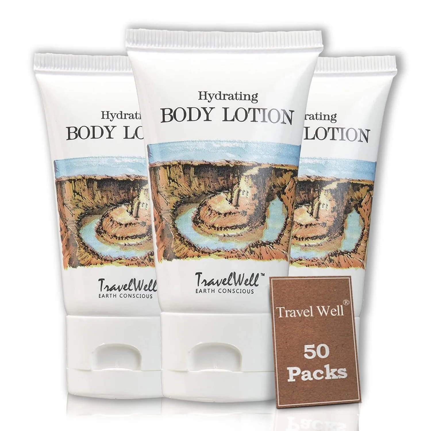 Landscape Series Hotel Travel Size Lotion 1.0 Fl Oz/30ml, Individually Wrapped 50 Tubes per Box | Travel Size Toiletries | Hotel Toiletries Bulk Set