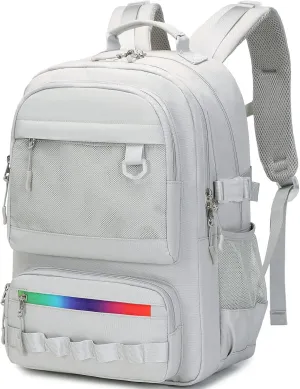 Lanola Backpack for School High School Bags For Teenage Casual Daypack for Travel Multipocket College Bookbag for Women & Men Large Capacity Business Backpack - Gray
