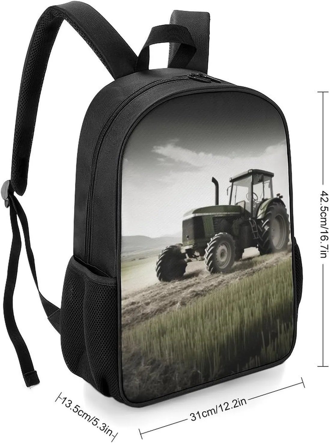 Laptop Backpack for Travel Daypack Tractor Agriculture Tranquil Computer Bag Work Back Pack Laptop Bag Casual Nurse Bag