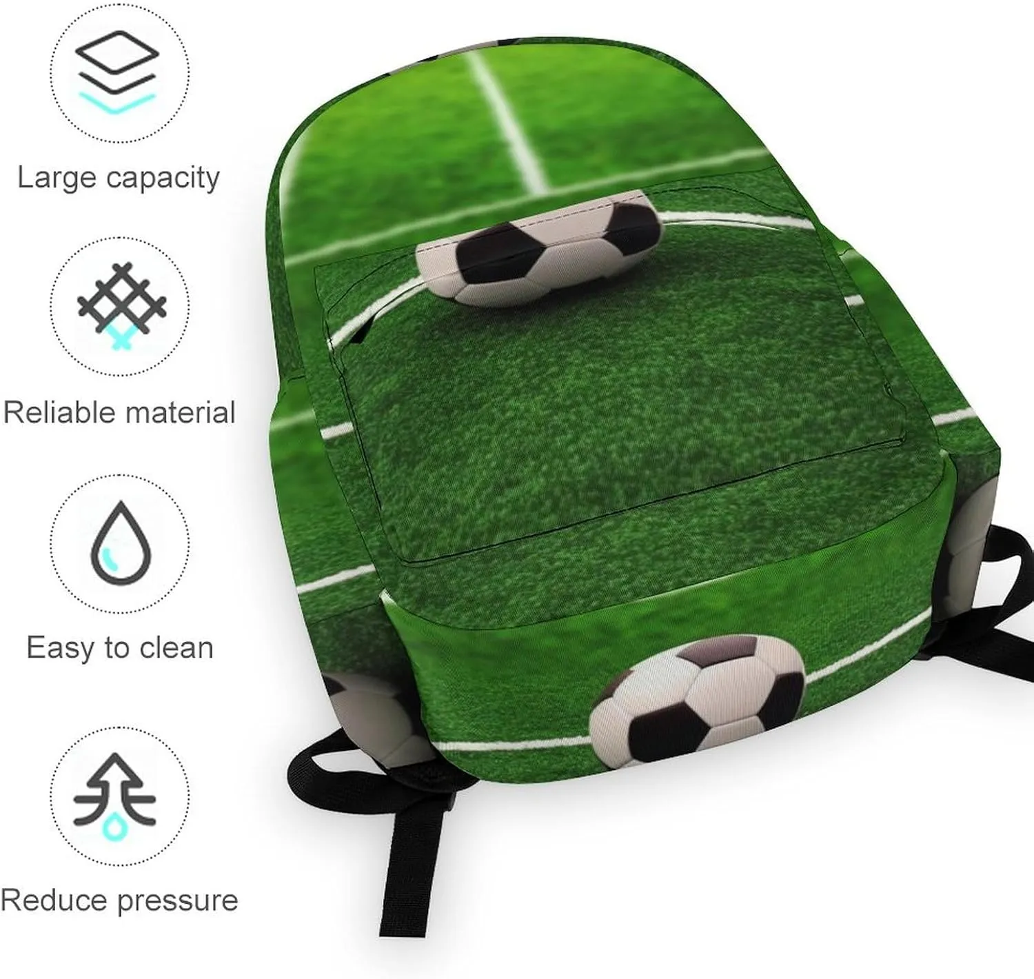 Laptop Backpack for Women Men Daypack Waterproof Grass Field Soccer Playground Computer Bag Business Work Bag for Travel