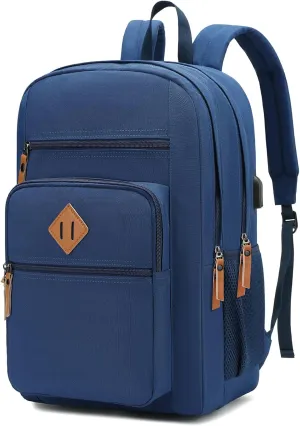 Laptop Backpack for Work, College, Travel, Daily Backpacks for Men Women, Computer Bag Fits 15.6 Inch Notebook, Blue