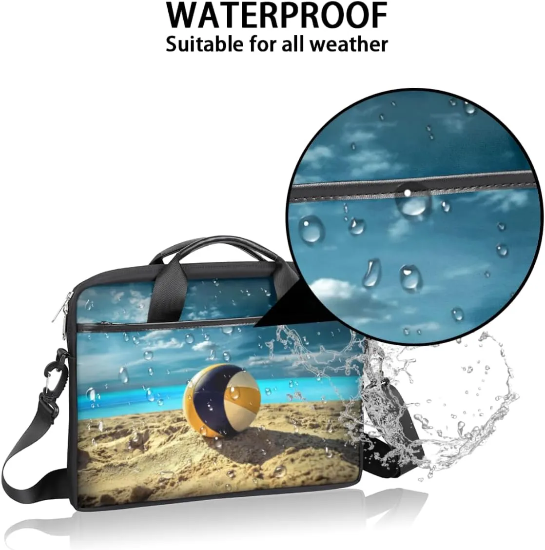 Laptop Bag Case Shoulder Messenger Carrying Bag 13 14 15 Inch Waterproof Computer Sleeve Cover