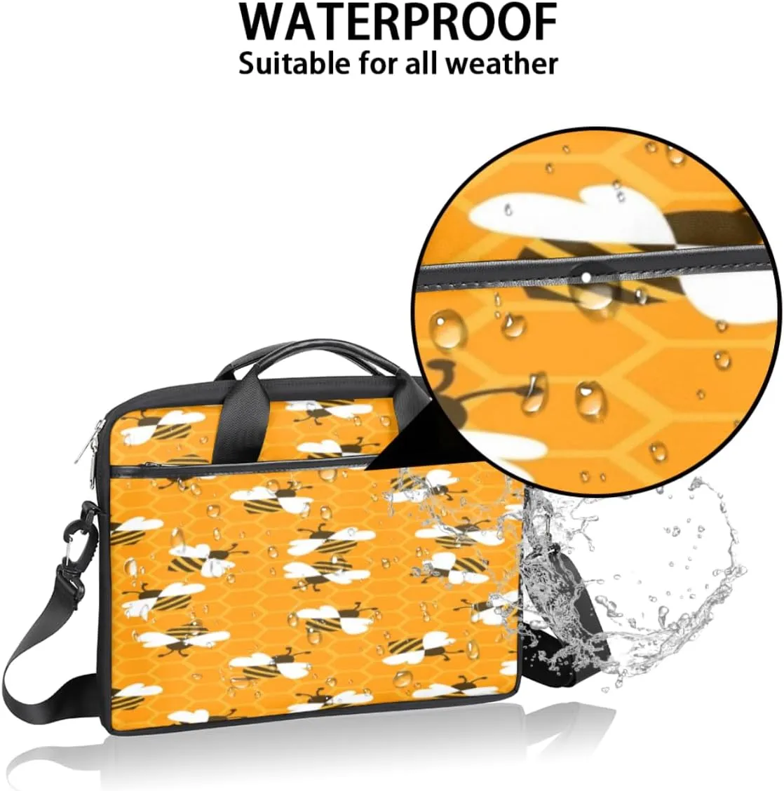 Laptop Bag Case Shoulder Messenger Carrying Bag 13 14 15 Inch Waterproof Computer Sleeve Cover