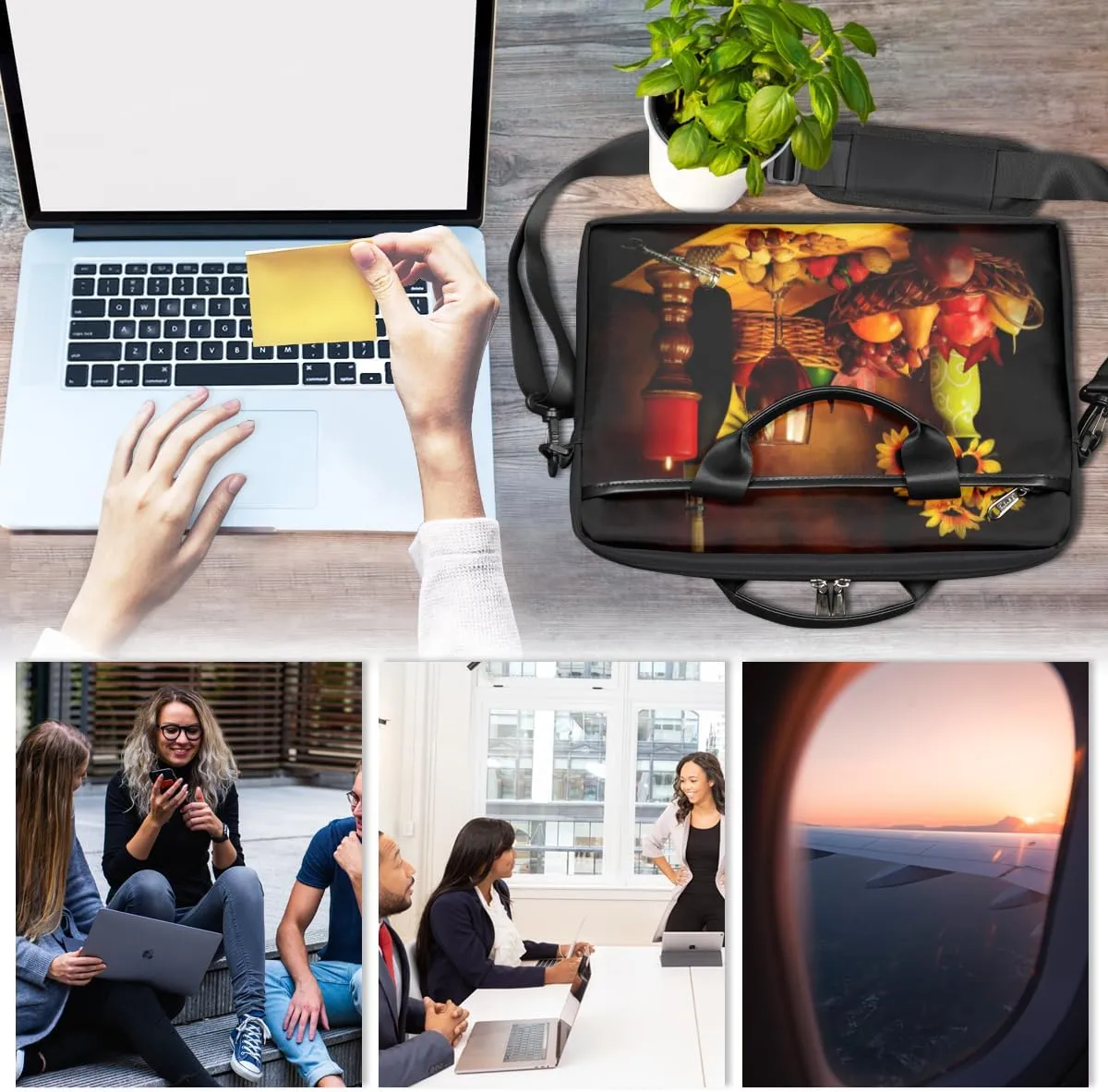 Laptop Bag Case Shoulder Messenger Carrying Bag 13 14 15 Inch Waterproof Computer Sleeve Cover